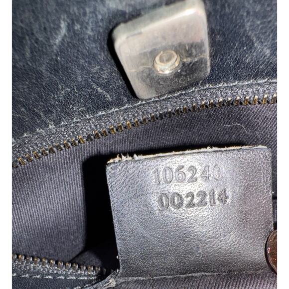 Gucci Vintage GG Canvas Tote & Wallet Set Black Monogram Leather Trim Authentic - Picture 2 of 15